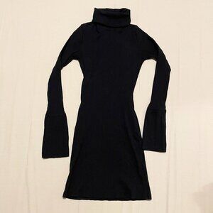 Charlie Holiday Ribbed Knit Dress Turtleneck Womens Size 2